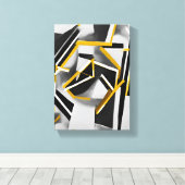 Abstract olieverfschilderij van geometrische vorme canvas afdruk (Insitu (Houten vloer))