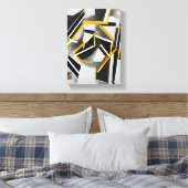 Abstract olieverfschilderij van geometrische vorme canvas afdruk (Insitu (Slaapkamer))