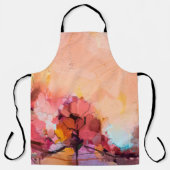 Abstract olieverfschilderlandschap. Kleurblauwe pe Schort (Voorkant)