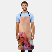 Abstract olieverfschilderlandschap. Kleurblauwe pe Schort (Gedragen)