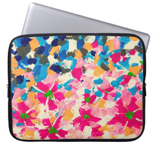 abstract olieverschilderen op canvas. Meerdere kle Laptop Sleeve