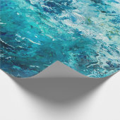 abstract olieverschilderij met golven in de oceaan cadeaupapier (Hoek)