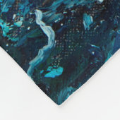 abstract olieverschilderij met golven in de oceaan fleece deken (Hoek)