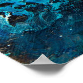 abstract olieverschilderij met golven in de oceaan poster (Hoek)