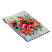 abstract olieverschilderij van mooie verse boeket notitieboek (Rechterzijde)