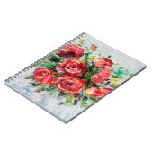 abstract olieverschilderij van mooie verse boeket notitieboek (Linkerzijde)