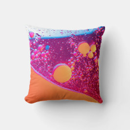 Abstract olievlekpatroon - iriserend modern kussen