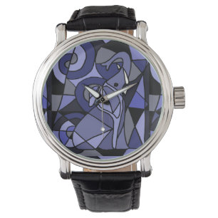Abstract Olifant Art Watch Horloge