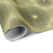 Abstract Olijfgroen Bloem Naadloos Patroon Cadeaupapier (Rol Hoek)