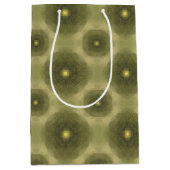 Abstract Olijfgroen Bloem Naadloos Patroon Medium Cadeauzakje (Voorkant)