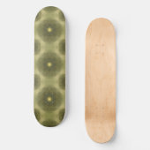 Abstract Olijfgroen Bloem Naadloos Patroon Persoonlijk Skateboard (Voorkant)