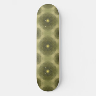 Abstract Olijfgroen Bloem Naadloos Patroon Persoonlijk Skateboard