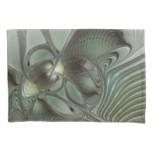 Abstract Olive Sage Green Gray Fractal Art Fantasy