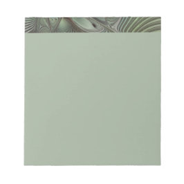 Abstract Olive Sage Green Gray Fractal Art Fantasy Notitieblok