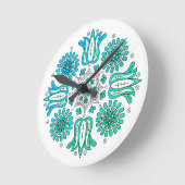 Abstract Ombre Bloem Ronde Klok (Hoek)