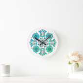 Abstract Ombre Bloem Ronde Klok (Huis)