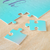 Abstract Ombre Eenhornige Holografisch Legpuzzel (Zijkant)