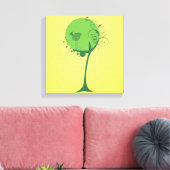 Abstract omcirkeld canvas met structuur afdruk (Insitu (Woonkamer))