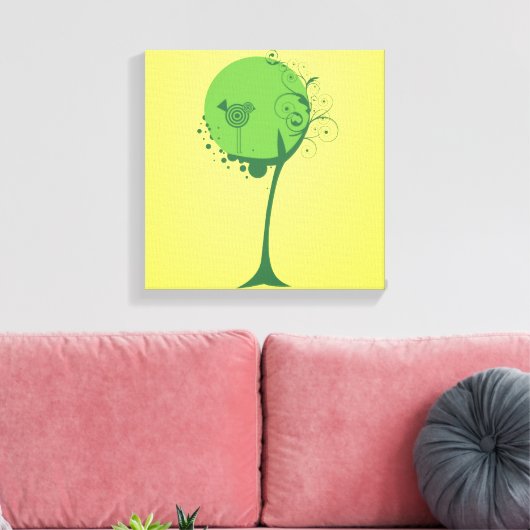 Abstract omcirkeld canvas met structuur afdruk (Insitu (Woonkamer))