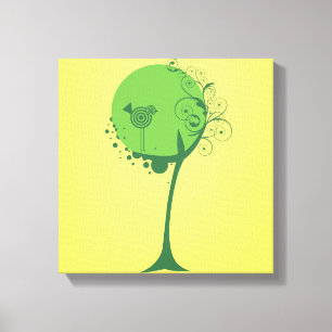 Abstract omcirkeld canvas met structuur afdruk