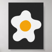 Abstract Omelet Egg Modern Art Poster (Voorkant)
