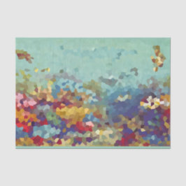 Abstract onder het Zee Tissuepapier