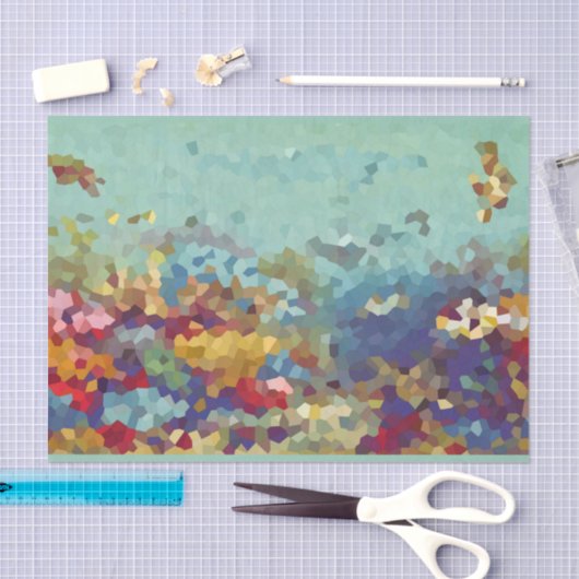 Abstract onder het Zee Tissuepapier (Craft)