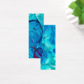 Abstract Onderwater Blauwe Waterverf Bladwijzer Mini Visitekaartjes (Bureau)