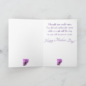 Abstract Onderwater Tuin Paarse Rode Moederdag Feestdagen Kaart (Binnen)