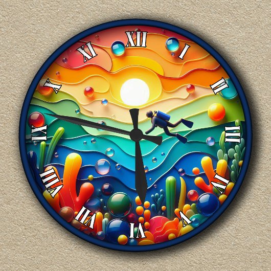 Abstract onderwateravontuur Ronde Klok