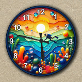 Abstract onderwateravontuur Ronde Klok