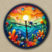 Abstract onderwateravontuur Ronde Klok