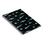 Abstract onderwaterpatroon met vissen en zeewier notitieboek (Rechterzijde)