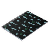 Abstract onderwaterpatroon met vissen en zeewier notitieboek (Linkerzijde)