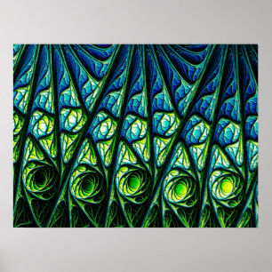 Abstract onderwaterpatroon poster