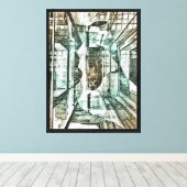abstract onderzeeër canvas print (Insitu (Houten vloer))