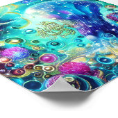 Abstract onderzees leven poster (Hoek)