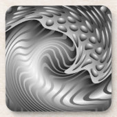 Abstract Onderzetter Metal Print Cork (Voorkant)