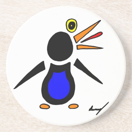 Abstract Onderzetter Penguin (Voorkant)
