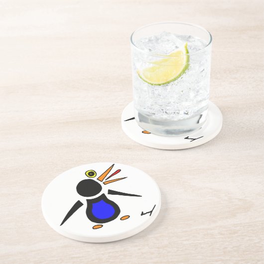 Abstract Onderzetter Penguin (Zijkant)