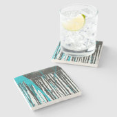 Abstract Onderzetter van de Steen van de Verf (Zijkant)