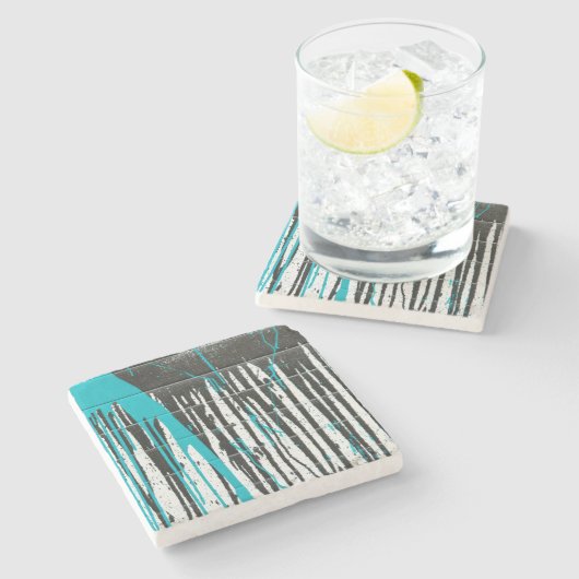 Abstract Onderzetter van de Steen van de Verf (Zijkant)