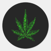 Abstract onkruid ronde sticker (Voorkant)