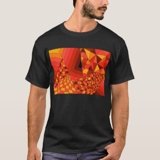 Abstract ontwerp 1 Rode Mannen basisduister T-shir T-shirt