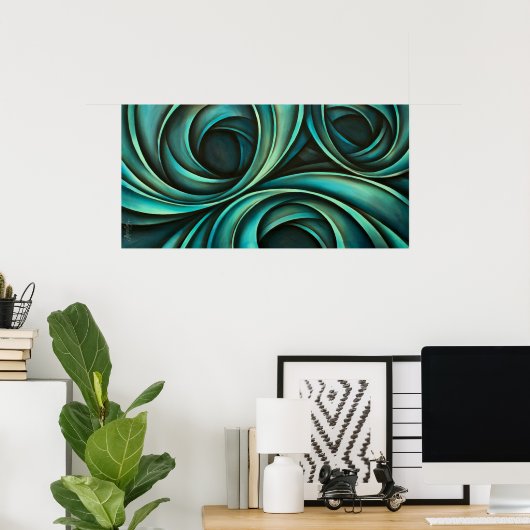 Abstract ontwerp 4 poster (Thuiskantoor)