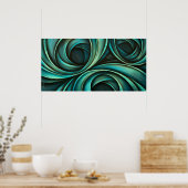 Abstract ontwerp 4 poster (Keuken)