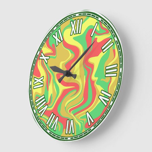 Abstract ontwerp - Autumn Inspired Grote Klok (Hoek)