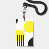 Abstract ontwerp badge (Achterkant met lanyard)