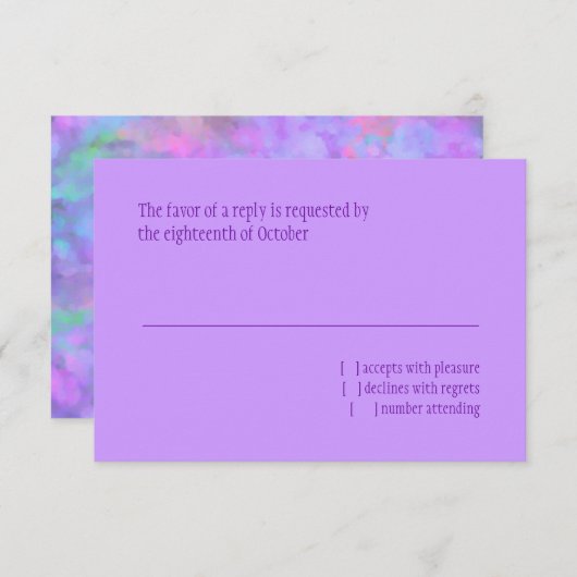 Abstract ontwerp BBT Mitzvah RSVP (Voorkant / Achterkant)