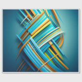 abstract ontwerp Blauw Cadeaupapier (Vlak)